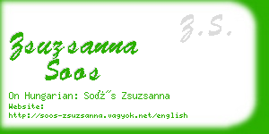 zsuzsanna soos business card